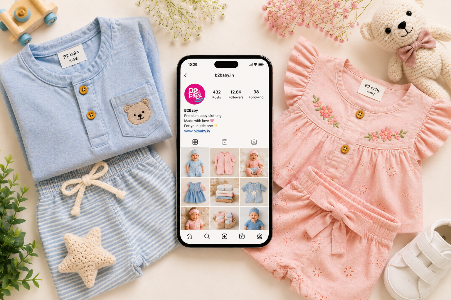 Follow B2Baby on Instagram to get in touch easily